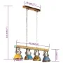 Lámpara de techo industrial multicolor 25 W E27 111 cm de vidaXL, Lámparas - Ref: Foro24-344393, Precio: 119,86 €, Descuento: %