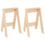 Stools 2 units solid pine wood 40x40x60 cm by vidaXL, Folding stools and chairs - Ref: Foro24-823664, Price: 48,74 €, Discoun...