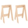 Taburetes 2 unidades madera maciza de pino 40x40x60 cm de vidaXL, Taburetes y sillas plegables - Ref: Foro24-823664, Precio: ...