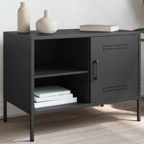 Mueble de TV acero negro 68x39x50,5 cm en Muebles TV | Comprar online en Foru.es