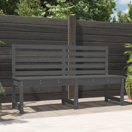 Banco de jardín madera maciza pino gris 157,5 cm de vidaXL, Bancos de jardín - Ref: Foro24-824041, Precio: 133,75 €, Descuent...