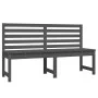Banco de jardín madera maciza pino gris 157,5 cm de vidaXL, Bancos de jardín - Ref: Foro24-824041, Precio: 133,75 €, Descuent...