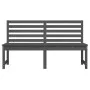 Banco de jardín madera maciza pino gris 157,5 cm de vidaXL, Bancos de jardín - Ref: Foro24-824041, Precio: 133,75 €, Descuent...
