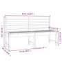 Banco de jardín madera maciza pino gris 157,5 cm de vidaXL, Bancos de jardín - Ref: Foro24-824041, Precio: 139,40 €, Descuent...