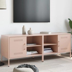 Muebles de TV 2 piezas acero rosa 68x39x50,5 cm en Muebles TV | Comprar online en Foru.es