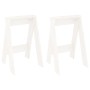 Taburetes 2 unidades madera maciza de pino blanco 40x40x60 cm de vidaXL, Taburetes y sillas plegables - Ref: Foro24-823665, P...