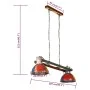Lámpara colgante industrial multicolor E27 25 W 111 cm de vidaXL, Lámparas - Ref: Foro24-344394, Precio: 116,57 €, Descuento: %