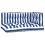 Cojines para palés 3 piezas tela a rayas azul y blanco de vidaXL, Cojines para sillas y sofás - Ref: Foro24-360770, Precio: 6...