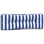 Cojines para palés 3 piezas tela a rayas azul y blanco de vidaXL, Cojines para sillas y sofás - Ref: Foro24-360770, Precio: 6...