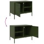 Mueble de TV de acero verde oliva 68x39x50,5 cm en Muebles TV | Comprar online en Foru.es