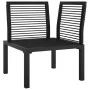 Eckgartensessel mit schwarzen und grauen synthetischen Rattankissen von vidaXL, Modulare Sofas für den Außenbereich - Ref: Fo...
