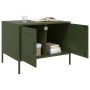 Mesa de centro acero verde oliva 68x50x50,5 cm en Mesas de centro | Comprar online en Foru.es