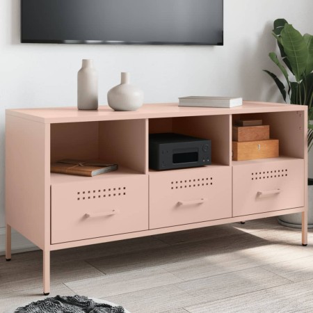 Mueble para TV acero rosa 100,5x39x50,5 cm en Muebles TV | Comprar online en Foru.es