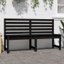 Banco de jardín madera maciza pino negro 157,5 cm de vidaXL, Bancos de jardín - Ref: Foro24-824043, Precio: 97,41 €, Descuent...