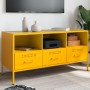 Mueble para TV acero amarillo mostaza 100,5x39x50,5 cm en Muebles TV | Comprar online en Foru.es