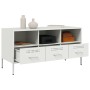 Mueble para TV acero blanco 100,5x39x50,5 cm en Muebles TV | Comprar online en Foru.es