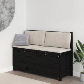 Banco de madera maciza de pino negro 110x41x76,5 cm de vidaXL, Bancos - Ref: Foro24-823558, Precio: 133,69 €, Descuento: %