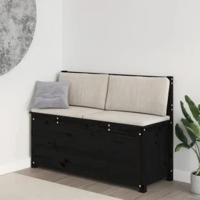 Banco de madera maciza de pino negro 110x41x76,5 cm de vidaXL, Bancos - Ref: Foro24-823558, Precio: 132,30 €, Descuento: %