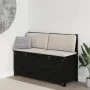 Solid black pine wood bench 110x41x76.5 cm by vidaXL, Banks - Ref: Foro24-823558, Price: 132,30 €, Discount: %