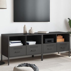 Muebles para TV 2 unidades acero negro 68x39x50,5 cm en Muebles TV | Comprar online en Foru.es
