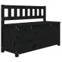 Solid black pine wood bench 110x41x76.5 cm by vidaXL, Banks - Ref: Foro24-823558, Price: 132,30 €, Discount: %
