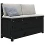 Solid black pine wood bench 110x41x76.5 cm by vidaXL, Banks - Ref: Foro24-823558, Price: 132,30 €, Discount: %
