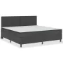 Cama box spring tela gris oscuro 200x200 cm de vidaXL, Camas y somieres - Ref: Foro24-3054793, Precio: 778,42 €, Descuento: %