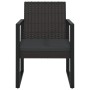 Silla de jardín con cojín ratán sintético negro de vidaXL, Sillas de jardín - Ref: Foro24-362324, Precio: 74,89 €, Descuento: %