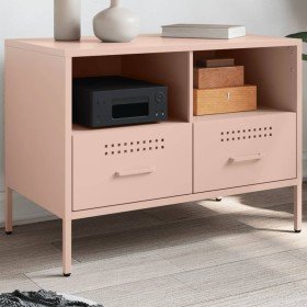 Mueble para TV acero rosa 68x39x50,5 cm en Muebles TV | Comprar online en Foru.es