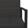 Silla de jardín con cojín ratán sintético negro de vidaXL, Sillas de jardín - Ref: Foro24-362324, Precio: 74,89 €, Descuento: %