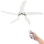 Ventilador de techo adornado con lámpara 128 cm blanco de vidaXL, Ventiladores de techo - Ref: Foro24-50538, Precio: 138,62 €...