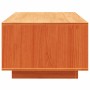 Mesa de centro madera maciza de pino marrón cera 110x50x33,5 cm en Mesas de centro | Comprar online en Foru.es