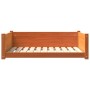 Cama para perros madera maciza pino marrón cera 95,5x65,5x28 cm en Camas para perros | Comprar online en Foru.es