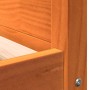 Cama para perros madera maciza pino marrón cera 95,5x65,5x28 cm en Camas para perros | Comprar online en Foru.es