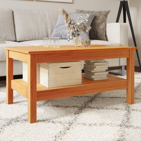 Mesa de centro madera maciza de pino marrón cera 80x50x40 cm en Mesas de centro | Comprar online en Foru.es