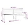 Banco de jardín madera maciza de pino 201,5 cm de vidaXL, Bancos de jardín - Ref: Foro24-824046, Precio: 126,87 €, Descuento: %