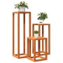 Soportes para plantas 3 piezas madera maciza pino marrón cera en Soportes para macetas | Comprar online en Foru.es