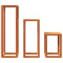 Soportes para plantas 3 piezas madera maciza pino marrón cera en Soportes para macetas | Comprar online en Foru.es