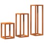 Soportes para plantas 3 piezas madera maciza pino marrón cera en Soportes para macetas | Comprar online en Foru.es