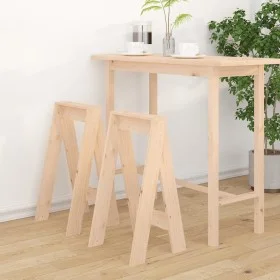 Solid pine wood stools, set of 2, 40x40x75 cm by vidaXL, Folding stools and chairs - Ref: Foro24-823669, Price: 53,08 €, Disc...