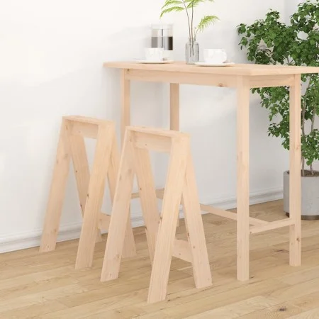Solid pine wood stools, set of 2, 40x40x75 cm by vidaXL, Folding stools and chairs - Ref: Foro24-823669, Price: 53,08 €, Disc...