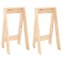 Solid pine wood stools, set of 2, 40x40x75 cm by vidaXL, Folding stools and chairs - Ref: Foro24-823669, Price: 53,08 €, Disc...