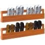 Estantes zapatos pared 2 uds madera pino marrón 110x8,5x23,5 cm en Zapateros y organizadores de calzado | Comprar online en Foru