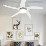 Ventilador de techo adornado con lámpara 128 cm blanco de vidaXL, Ventiladores de techo - Ref: Foro24-50538, Precio: 138,62 €...