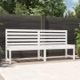 Banco de jardín madera maciza pino blanco 201,5 cm de vidaXL, Bancos de jardín - Ref: Foro24-824047, Precio: 155,44 €, Descue...