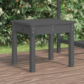 Banco de jardín madera maciza de pino gris 50x44x45 cm de vidaXL, Bancos de jardín - Ref: Foro24-823992, Precio: 45,69 €, Des...