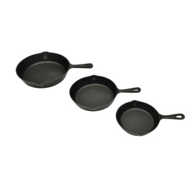 Set de 3 sartenes grill de hierro fundido de vidaXL, Planchas - Ref: Foro24-50122, Precio: 45,44 €, Descuento: %