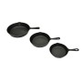Set de 3 sartenes grill de hierro fundido de vidaXL, Planchas - Ref: Foro24-50122, Precio: 45,44 €, Descuento: %