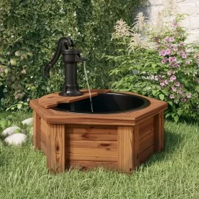 Water fountain with pump solid fir wood 57x57x53 cm by vidaXL, Fountains and waterfalls - Ref: Foro24-363335, Price: 122,21 €...
