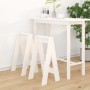 Taburetes 2 unidades madera maciza de pino blanco 40x40x75 cm de vidaXL, Taburetes y sillas plegables - Ref: Foro24-823670, P...